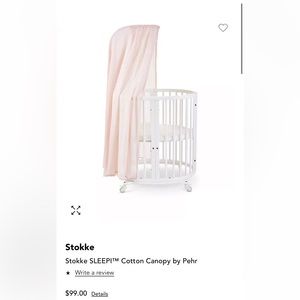 Pehr canopy for stoke sleepi in blush